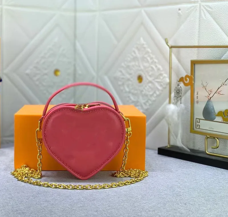 حقيبة الكتف للنساء كروسة قلبي مصممة فاخرة الحقائب الجلدية أنثى الأزياء العصرية مع حقيبة الغبار مربع Bubblegram
