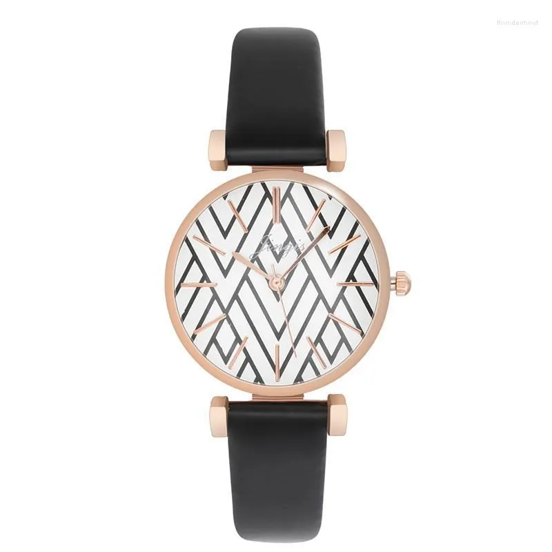 Montres-bracelets montres pour femmes Simple petit bracelet en cuir décontracté dames montre-bracelet filles rétro robe montres-bracelets Thun22