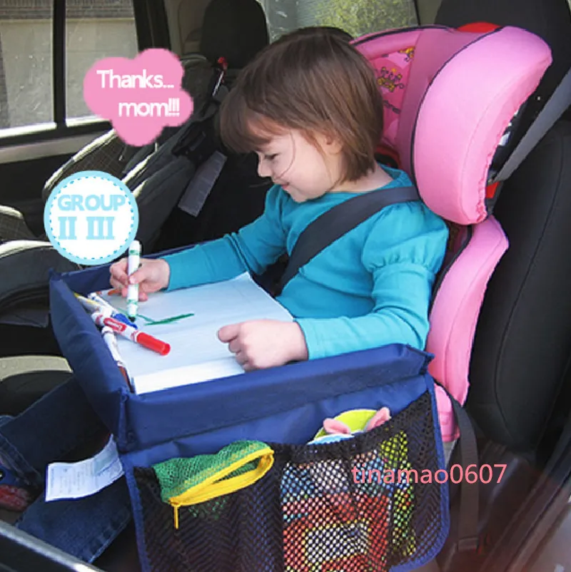 Siège d'auto pour enfants Plateau de voyage Enfants Jouer Snack Draw Seat  Organizer Enfants Table Portable Imperméable à l'eau Baby Car Seat  Organizer