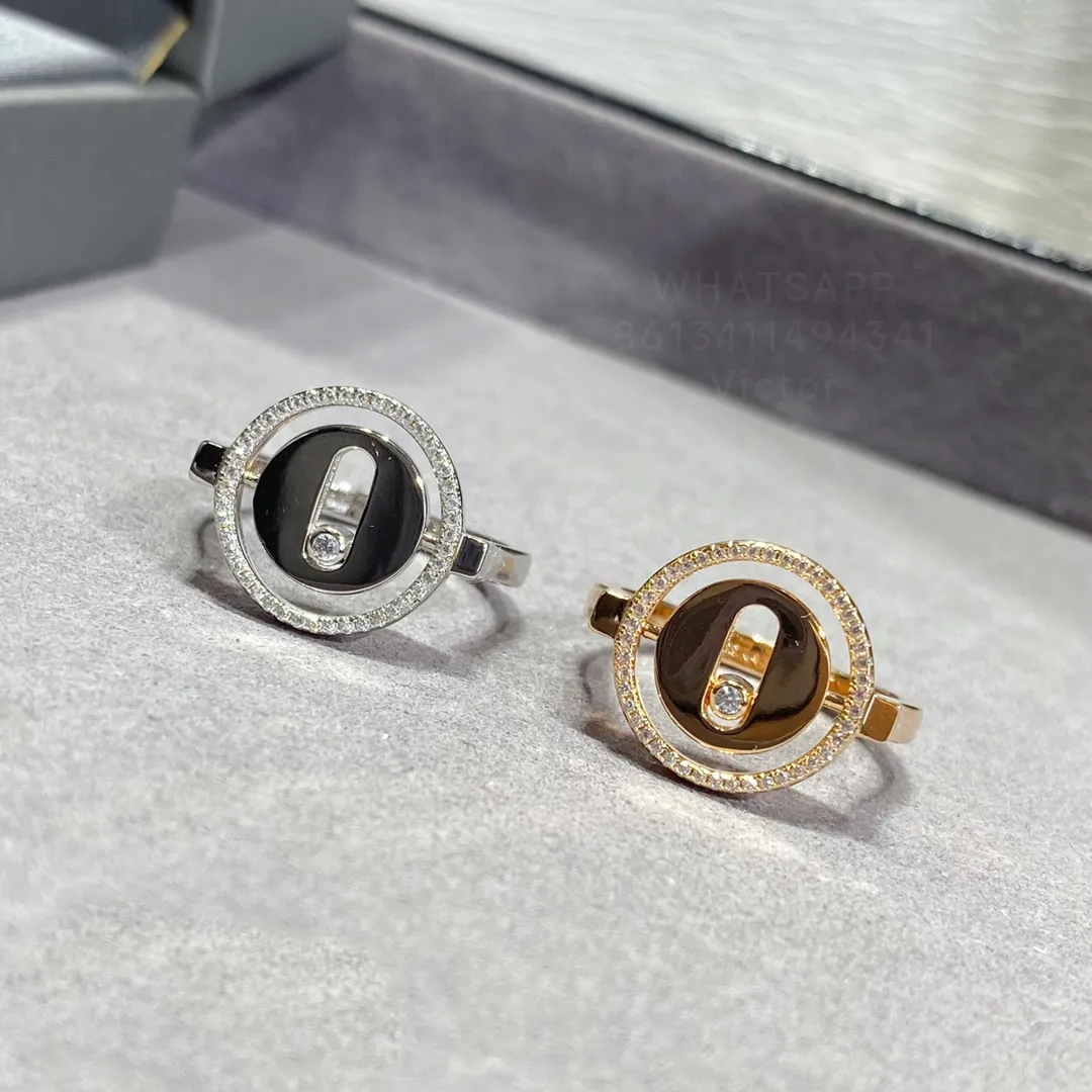 кольца для женщин дизайнерские украшения с бриллиантами классический стиль Позолота 18 карат размер 6 7 8 классический стиль Никогда не выцветают подарки премиум-класса в коробке 004