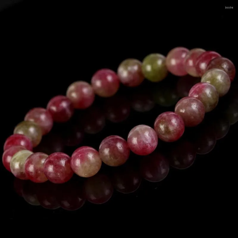 Strang 6/8mm Naturstein Armband Wassermelone Turmalin Jade Perlen Für Männer Frauen Schmuck Geschenk Heilende Energie