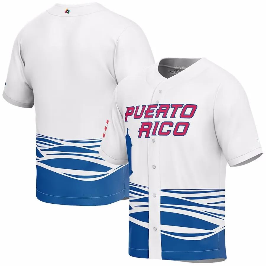 Puerto Rico Clemente 21 Baseball Jersey Stitched 2024 WBC White Button Up Jersey Sizes S XXXL From Dhgoal 20.2 DHgate.Com