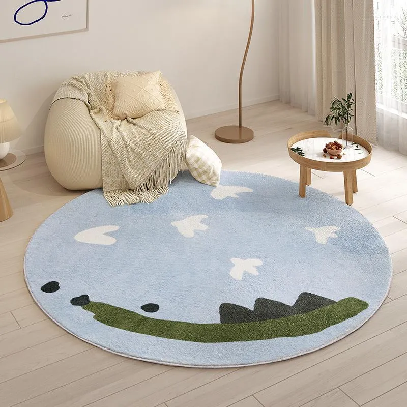 Carpets Modern Simple Household Living Room Sofa Carpet Bedroom Imitation Cashmere Bedside Children's Round Blanket