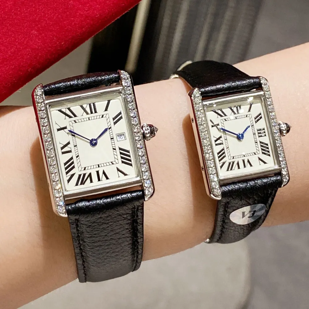 파인 남성 시계 스위스 쿼츠 운동 시계 숙녀 손목 시계 방수 33.7 x 25.5mm 29.5x22mm montre de luxe