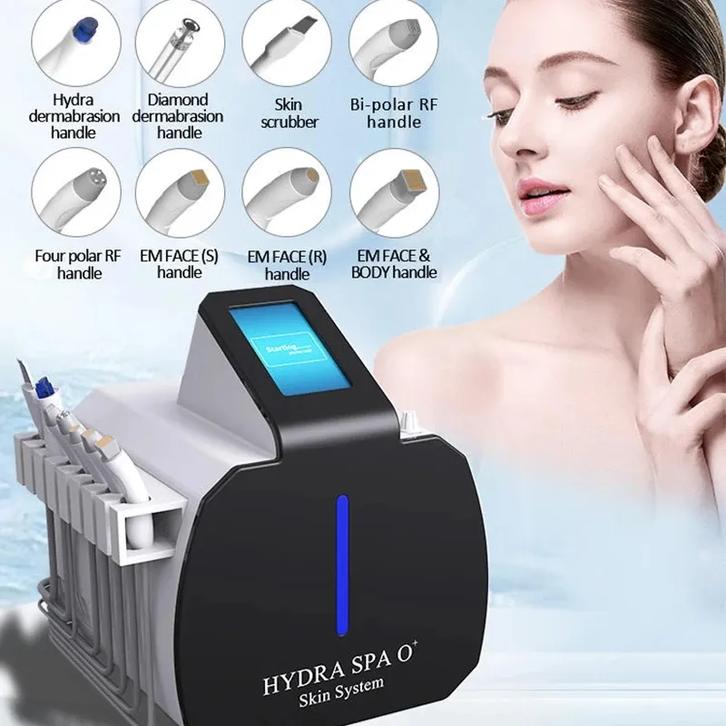 Multifunctional Beauty Equipment 8 In1  Four Polar Rf Radio Frequency Hydra Dermabrasion Jet Peeling Face Lifting Skin Care Machine Portable 8 in 1 Fractional RF Hydra Dermabrasion Machine hydrafacial machine professional,hydrafacial machine,hydra facial machine
