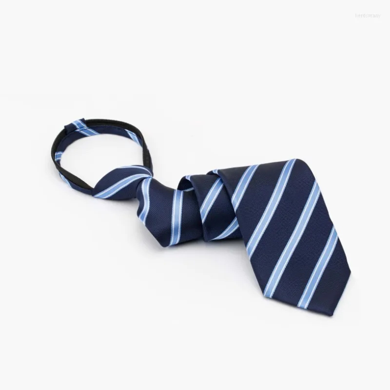 Bow Ties Neckties Men Formal Suit Business Zipper Stripes Lawyer Wedding Groom Easy To Pull Lazy