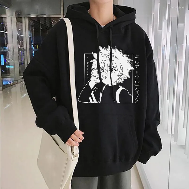 Heren Hoodies Anime Hoodie X Killua Leorio Kurapika Gon Hisoka en Nefefitou Long Sleeve Harajuku Unisex Tops Sweatshirt