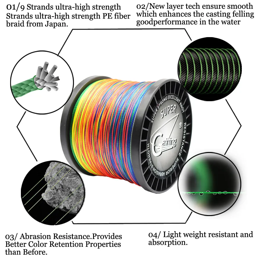 Berkley X9 Braid Fishing Line - Low-Vis Green, 0.17mm/0.007in Diameter, High Strength - View #2