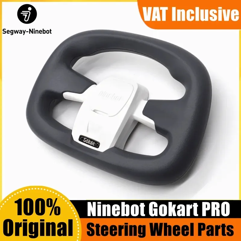 الأصلي Ninebot Gokart Pro White Steering Wheel متوافق مع Ninebot by Segway Go Kart Go Kart Pro Refit Wheel