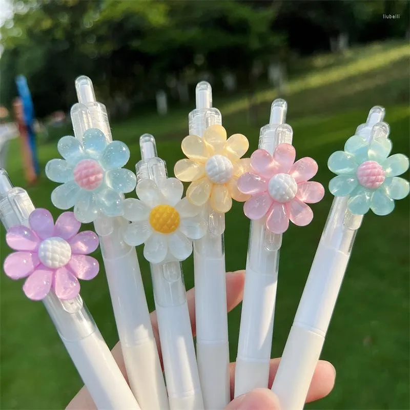 40pcsカワイイブリングスクール用の花のペンオフィス装飾を飾るかわいい文房具学生の女の子の贈り物