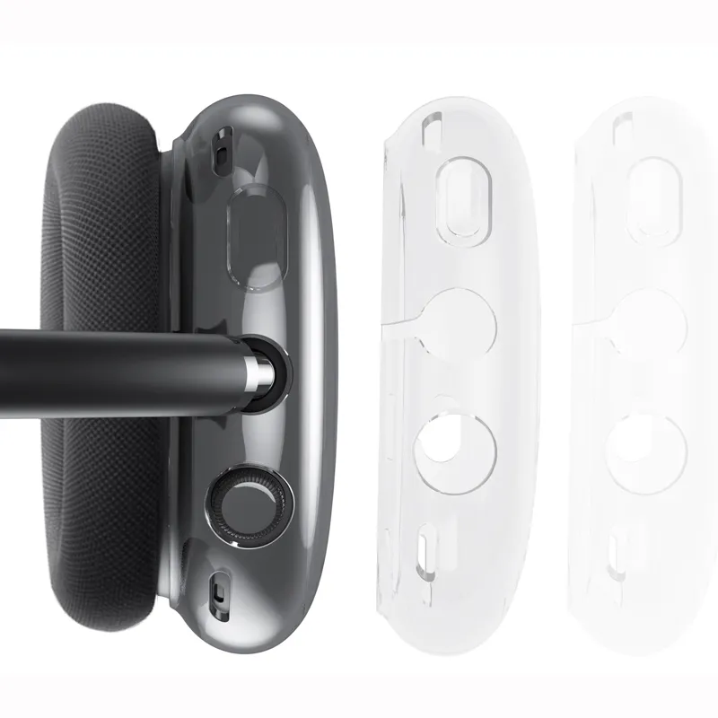 Für Airpods Max Stirnband Kopfhörer Max Kopfhörer Zubehör Transparente TPU Festes Silikon Wasserdichte Schutzhülle AirPod Max Kopfhörer Headset Abdeckung