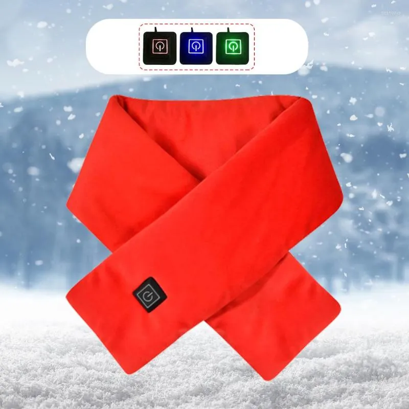 Cobertores de inverno lenço aquecido elétrico 3 engrenagens quentes ajustáveis ​​aquecimento USB malha de colarinho scraf para homens manto de homens
