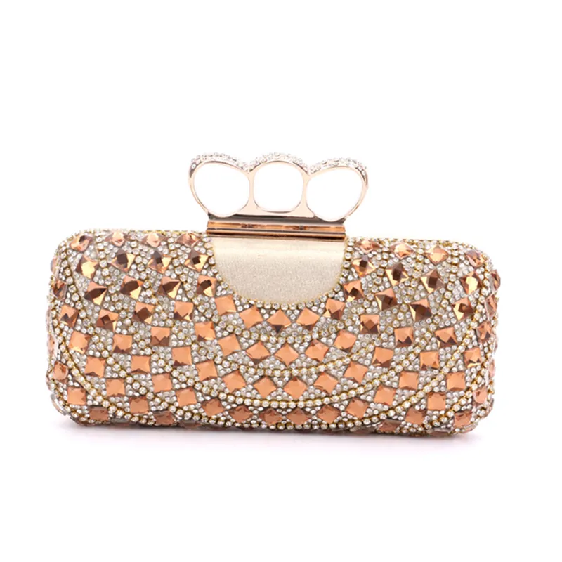 Evening Bags Women Clutch Knuckle Rings Bag Ladies Party Wedding Bride Fashion Wallet Day Makeup 230220