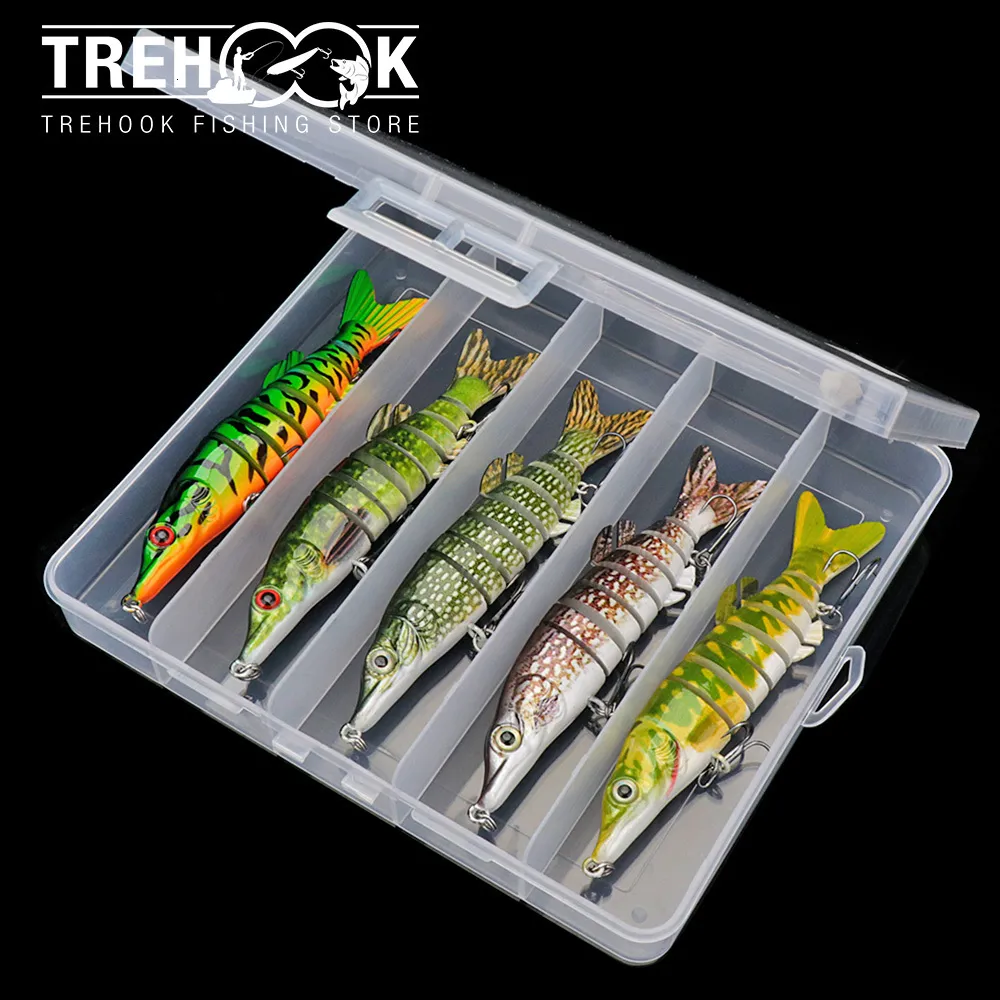 خطافات الصيد Trehook 35pcs LifeLike Pike Wobblers تحدد 12.5 سم 18G 8 غرامات الطعم الاصطناعي لمهاج