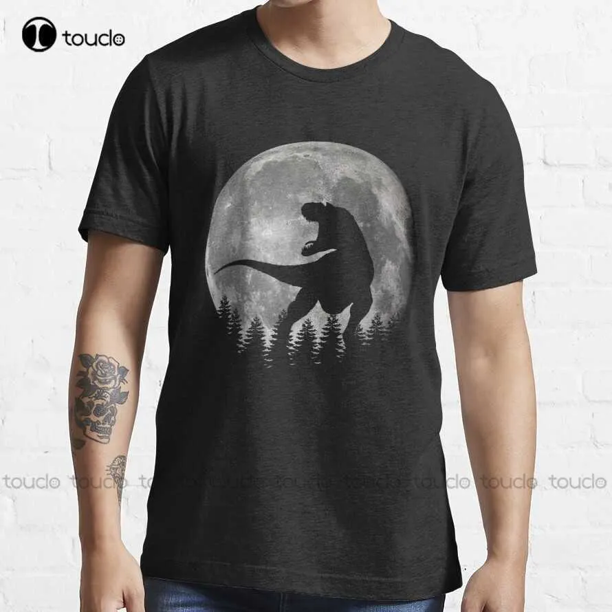 Erkek Tişörtler Ayda Dinozorlar Moon Tshirt Doğum Günü Gömlek Özel Aldult Teen Unisex Dijital Baskı Tişört Moda Komik Yeni XXS5XL Z0220