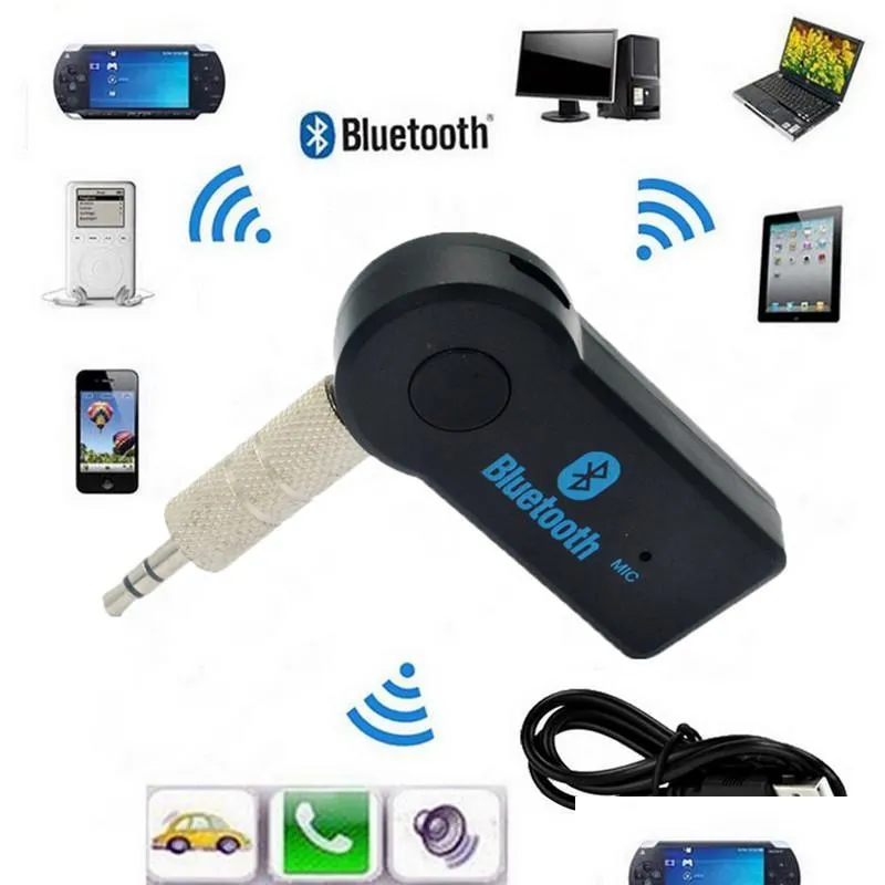 Bluetooth Araba Kiti Eller 3.5mm Akış Stereo Kablosuz Aux O Müzik Alıcı MP3 USB V3.1 EDR Oynatıcı Bırakma Teslimat Mobiller Motor Dhtgz