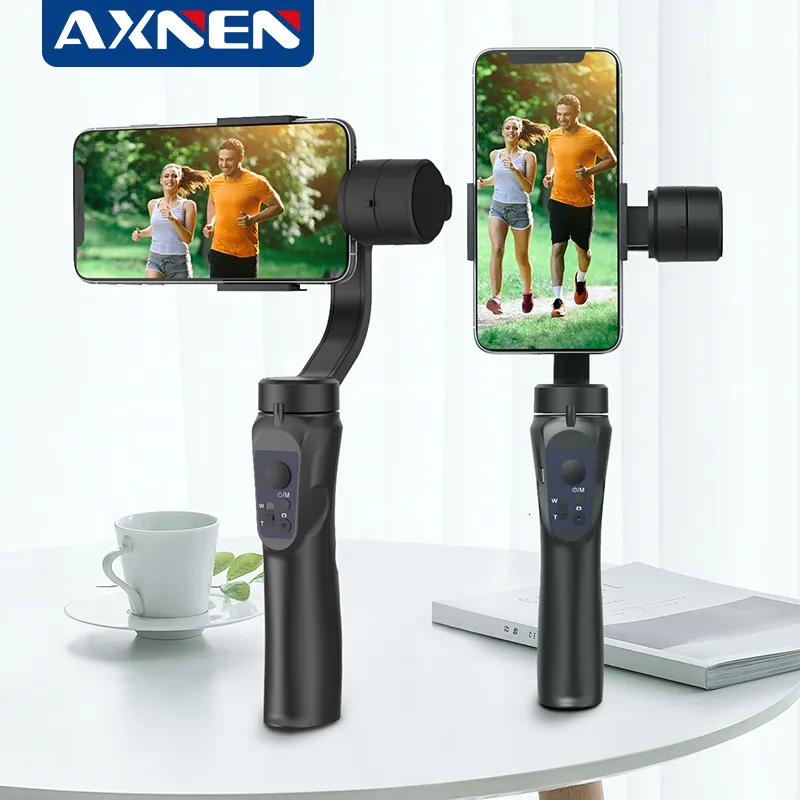 Stabilisatorer 3 Axis Gimbal Handhållen smartphone Stabilisator Mobiltelefon för Action Camera Phone Video Record 230220