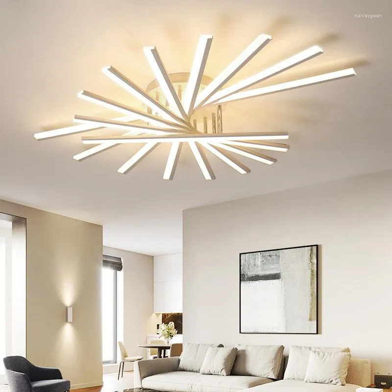 Modern Nordic Fan Shaped LED Ceiling Lights Makro For Creative Living