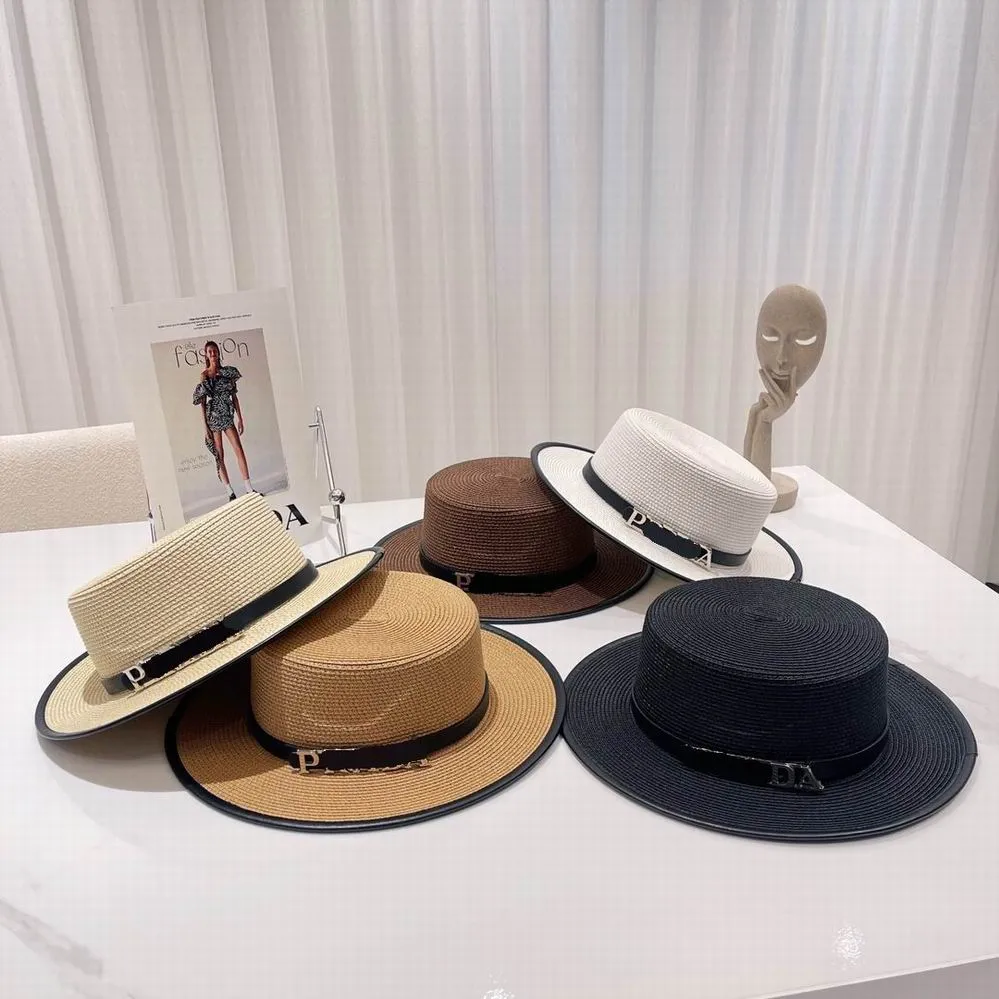 Strandhatt mens designer outback hatt stil läder cowboy gammal stil hatt för män och kvinnor västra breda grim vintage designer strå hatt platt topp hatt triangel solen visir