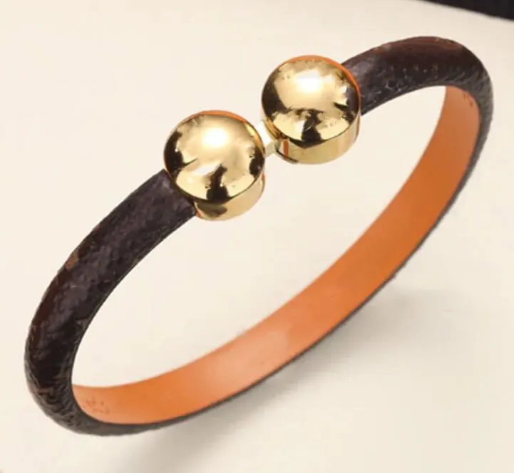varumärke lyx smycken kvinnlig designer läder armband high-end elegant mode present med låda