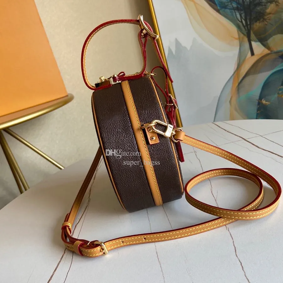 Straw Bag Round Box Crossbody Bag Round Straw-effect Crossbody Bag