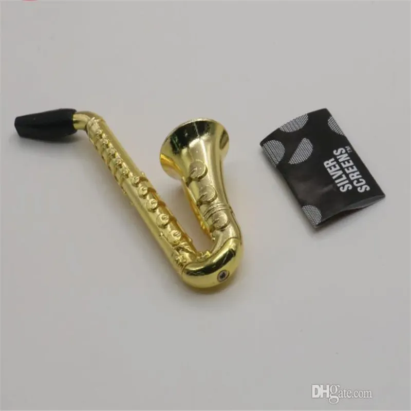 Nouveau tuyau en métal portable amovible Sax petit tuyau de pot de fumée créatif