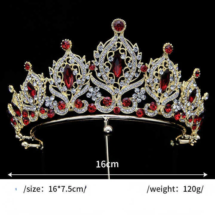 ティアラスティアラスブライダルブルークリスタルティアラスゴールデンメタルクラウンデコレーションコロナスウェディングジュエリーティアラスZ0220