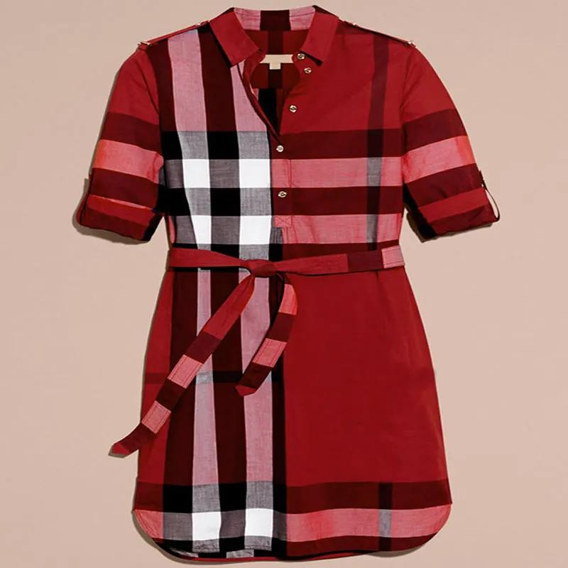 Women Shirt Dresses Fashion Slim Classic Pattern Silm 23SS Dresses Summer Womens Clothing Simple 