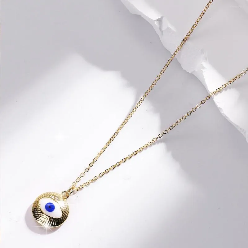 Hänge halsband Böhmen Devil's Eye Pendants for Women Men Gold Color Chain Gift Fashion Party Jewelry Accessories