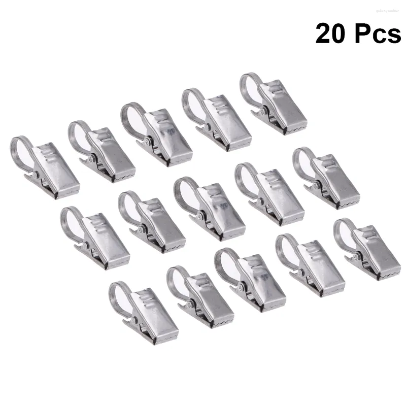 Curtain 20 PCS Slider Clips Multipurpose Hanger Ceiling Curtains Flat Rope Rings Awning