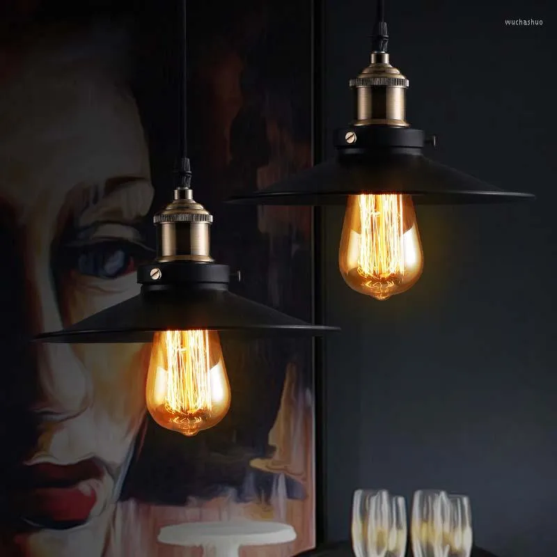 Lampade a sospensione Design Commercio all'ingrosso Illuminazione industriale vintage Portalampada in rame Luci corridoio americano Lampadina Edison