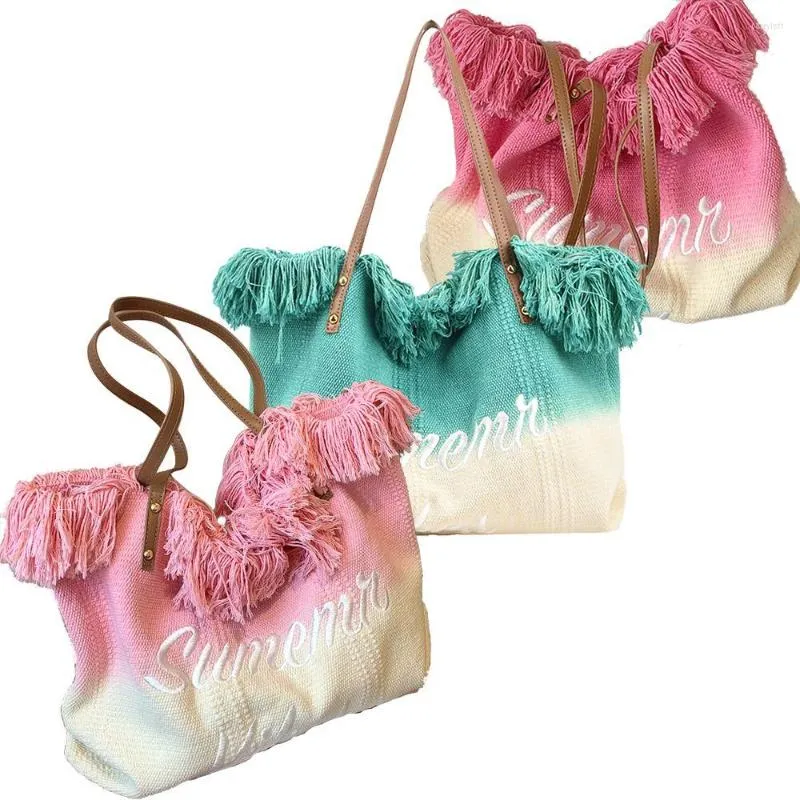 Torby wieczorowe 2023 Letnia moda kolorowa torebki o dużej pojemności ramię dla kobiet luksusowy projekt lady messenger