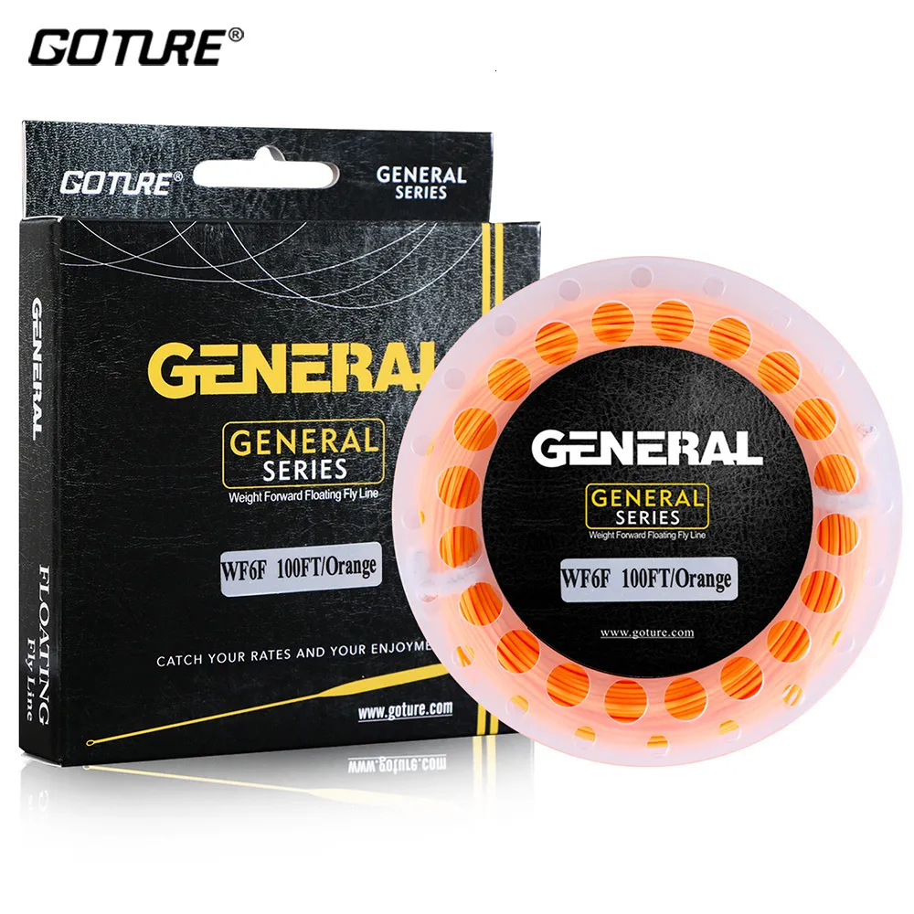 Braid Line Goture Fly Line All-Viz Bi-Color Weight Forward Floating Fly Fishing Line mit geschweißter Schlaufe WF2 3 4 5 6 7 8F 90FT Schnelle Lieferung 230220