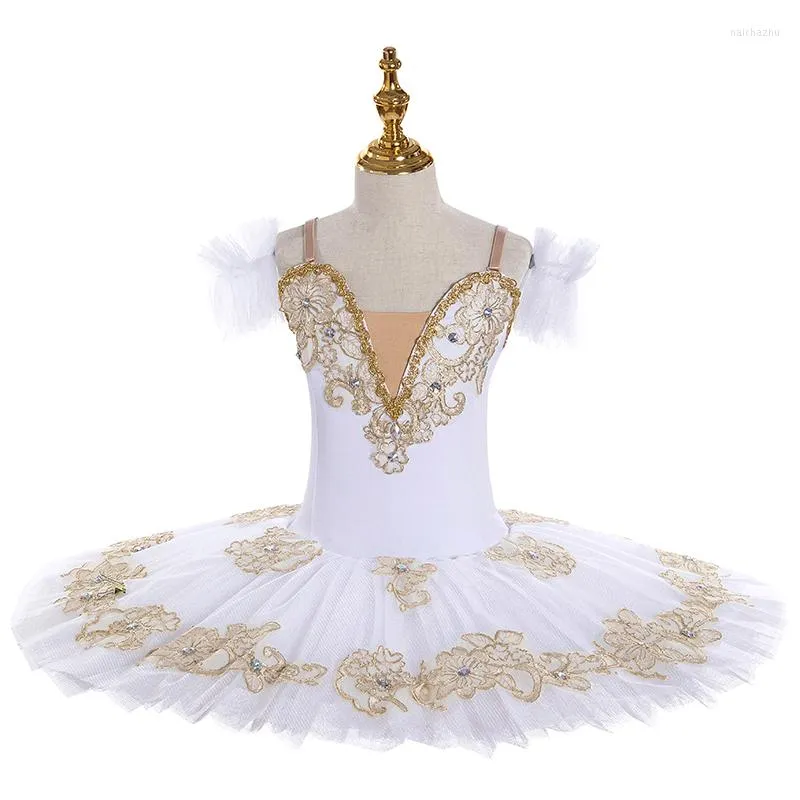 Stage Wear 2023 White Ballet Tutu Skirt Children Swan Lake Dance Performance Costumes Beauty Clothing