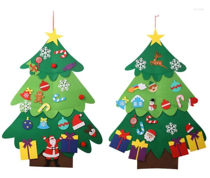 Decorazioni natalizie Tessuto non tessuto Albero fai-da-te Educativo per bambini Finestra decorativa piccola FG1352