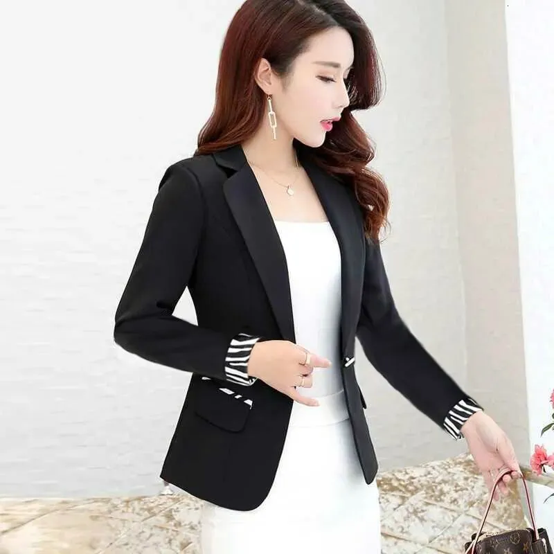 Ternos femininos Blazers Mulheres Tops Verão Doce Um Botão Fino Cor Sólida Slim Elegante Escritório Casual Slim Chic Street Feminino Blazers Jaqueta 230220