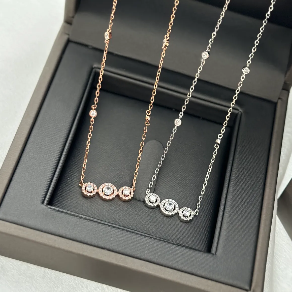 Messiika JOY TRILOGY ожерелье женский дизайнер ювелирных изделий с бриллиантами стерлингового сьера официальные репродукции позолоченные никогда не выцветают подарок для подруги 009