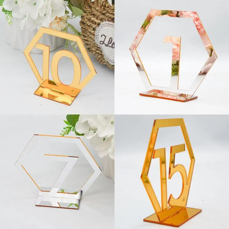 Party Decoration 1pc Table Number Signs For Wedding Decor Wooden Memo Holder Birthday Events Catering Supplies