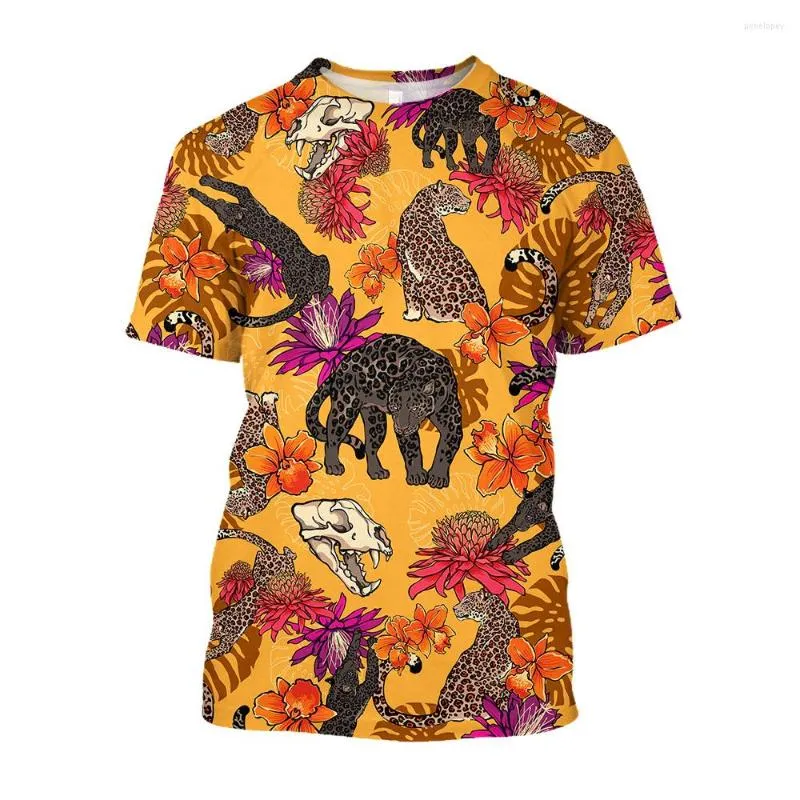 Męskie koszulki Jumeast Animal Tiger 3D T-shirty Gładka Groźna Kreskówka grafika dla mężczyzn HARAJUKU Modna YK2 Ubrania estetyczne