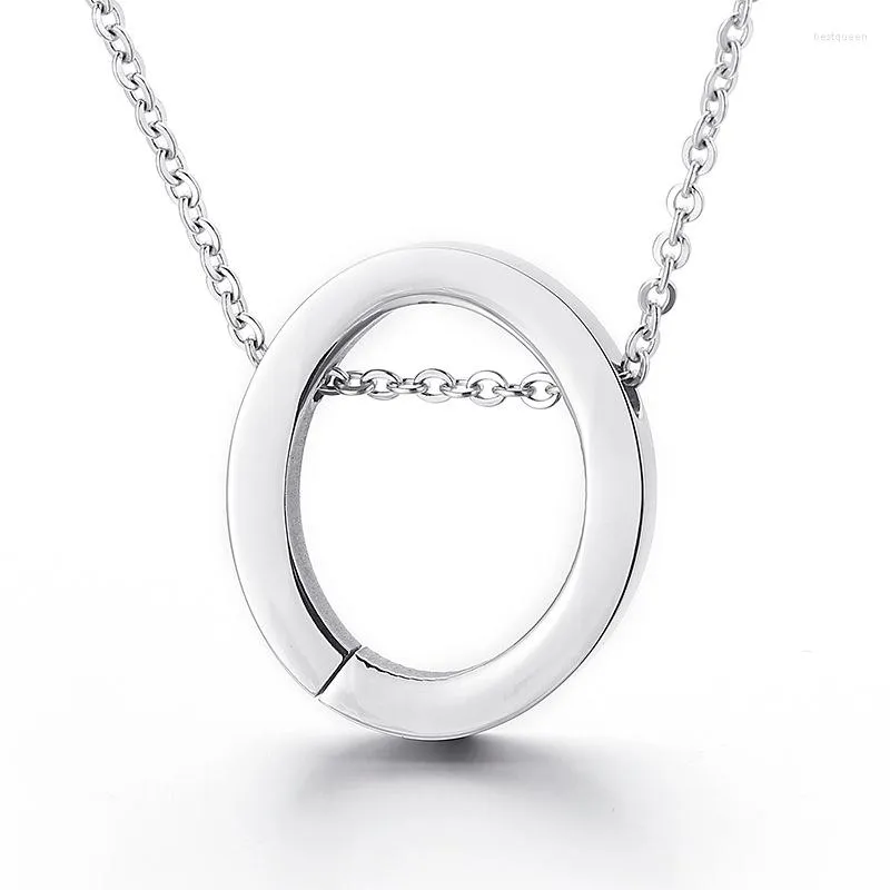 Chaînes Mode Argent Couleur Or Acier Inoxydable Femmes Lettre Simple Collier Bijoux Pour Pendentif Cadeau