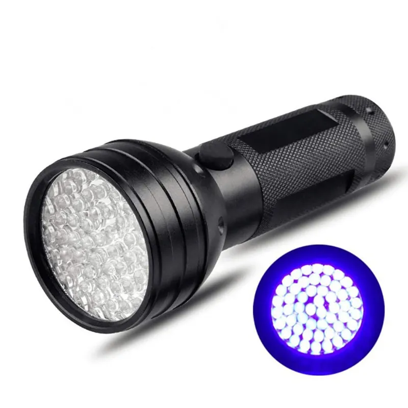 الأشعة فوق البنفسجية مشاعل محمولة الإضاءة السوداء الكشف عن البول الحيوانات الأليفة 51 LED Ultraviolet Flashlable Cat Cat Cat Protects Petctor Pets Stain Sper Bugs Crestech168