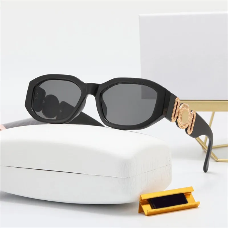 Gafas de sol de diseñador de lujo para mujer, gafas para hombre, protección UV polarizada, luneta, gafas de sol, gafas con caja, sol de playa, montura pequeña, gafas de sol de moda.