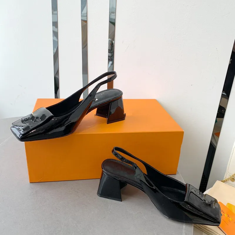 VIP【送料関税込】RgerVivier BUCKLE LEATHER SLINGBACK PUMPS Wholesale Luxury Designer Calf Patent Leather Slingback