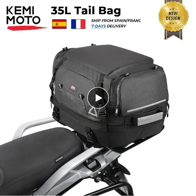 Motorcycle Tail Bags Universal Tailbag Luggage Panniers Rack Top Cases