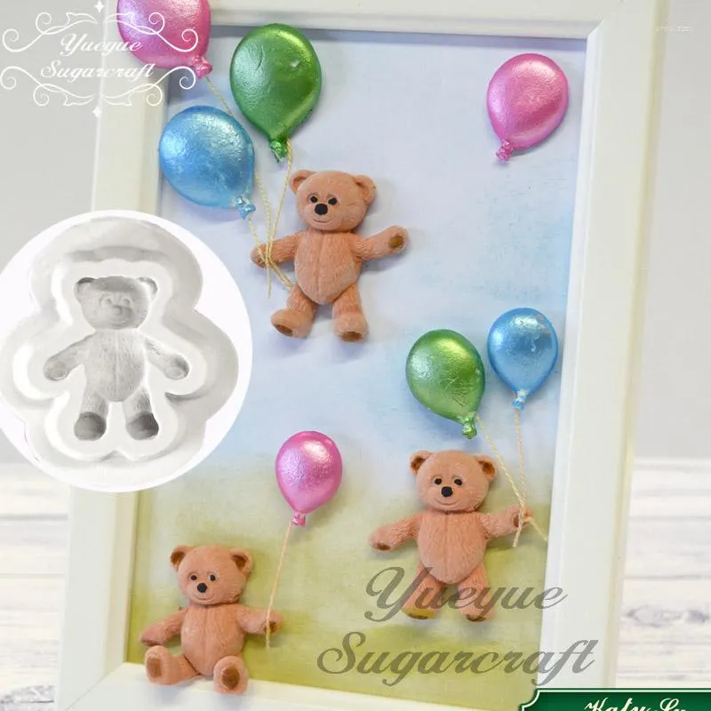 Stampi da forno Yueyue Sugarcraft Mini Orso Stampo in silicone Strumenti per decorare torte fondente Cioccolato Gumpaste