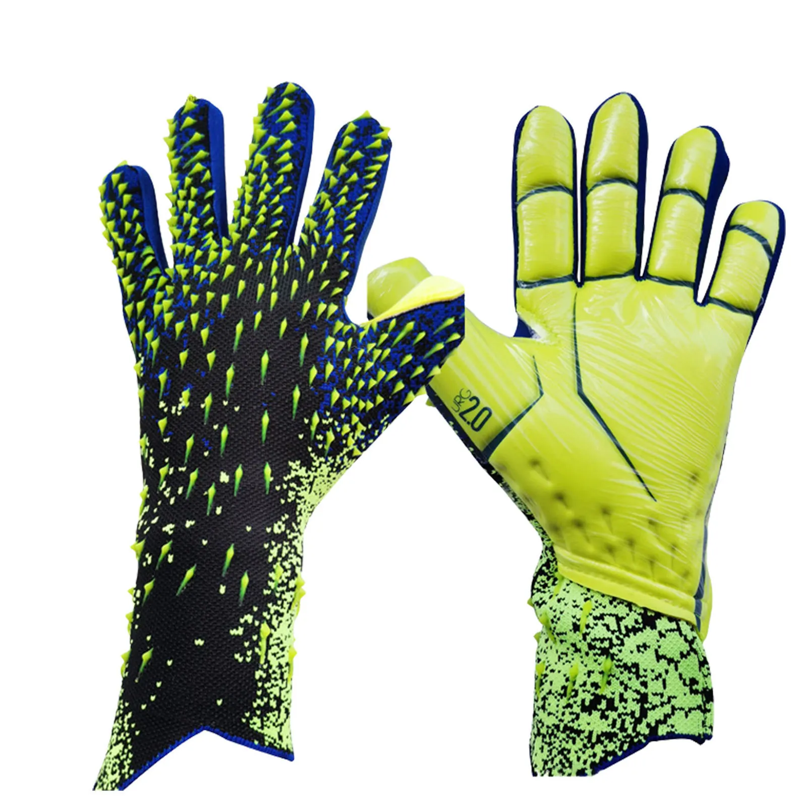 Sports Gloves Goalie Gloves Latex Soccer Goalie Goalkeeper Gloves Anti-slip Thicken Football Glove Finger Protection Gloves Soccer Equipment 230220