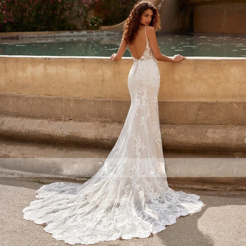 Alluring Backless Appliques Lace 2024 Wedding Dress... From Wevens, $117.25  | DHgate.Com