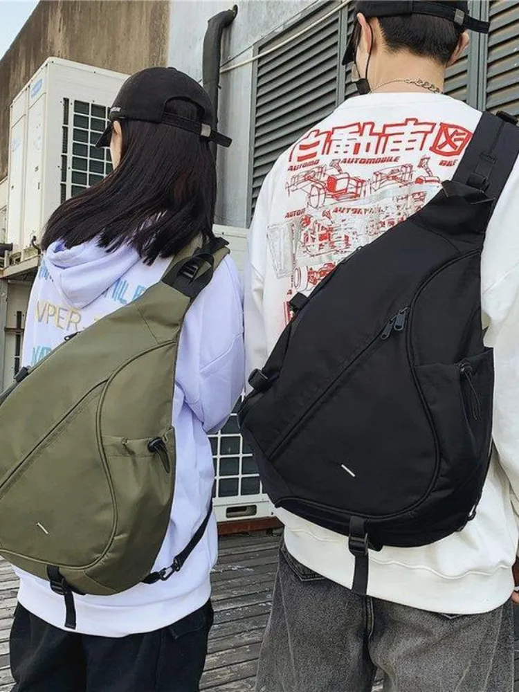 Taille Sacs HipHop Outillage Messenger Hommes À La Mode Marque LargeCapacity Japonais Personnalité Rue Sports Poitrine Épaule 230220