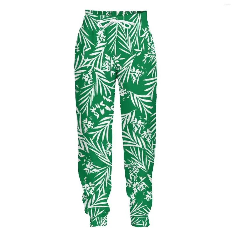 Herrbyxor jumeast 3d jogger casual sweatpants baggy mens vit bambu lämnar tryckmönster rakt för män träning byxor