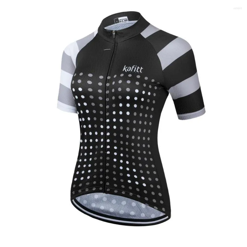 Racingjackor Kafiwomen's Short Sleeve Cycling Shirt Pro Team Cycle Jersey Brasilien 2023 Mountain Bike Bicycle Clothing PP